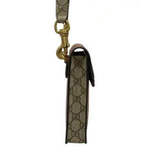 Gucci GG Plus Supreme Interlocking GG Shoulder Bag Detachable Strap Web Stripe